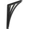 Ekena Millwork Nevio Wrought Iron Bracket, (Single center brace), Powder Coated Black 1 1/2"W x 12"D x 15"H BKTM01X12X15SNE - alternate 1